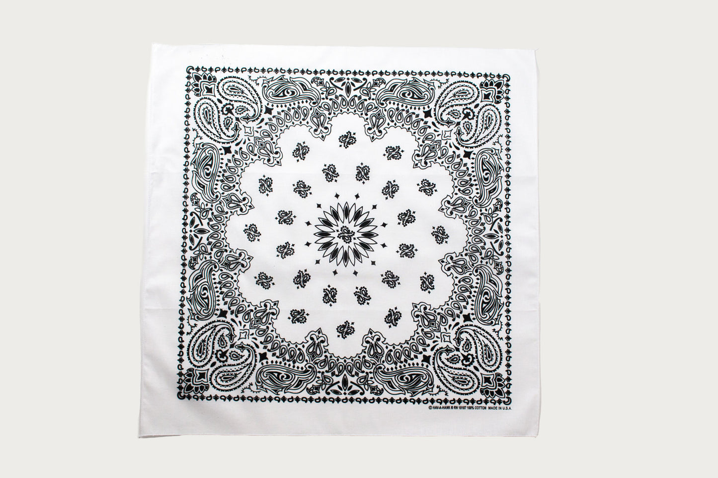 Hav-A-Hank Paisley Bandana - White