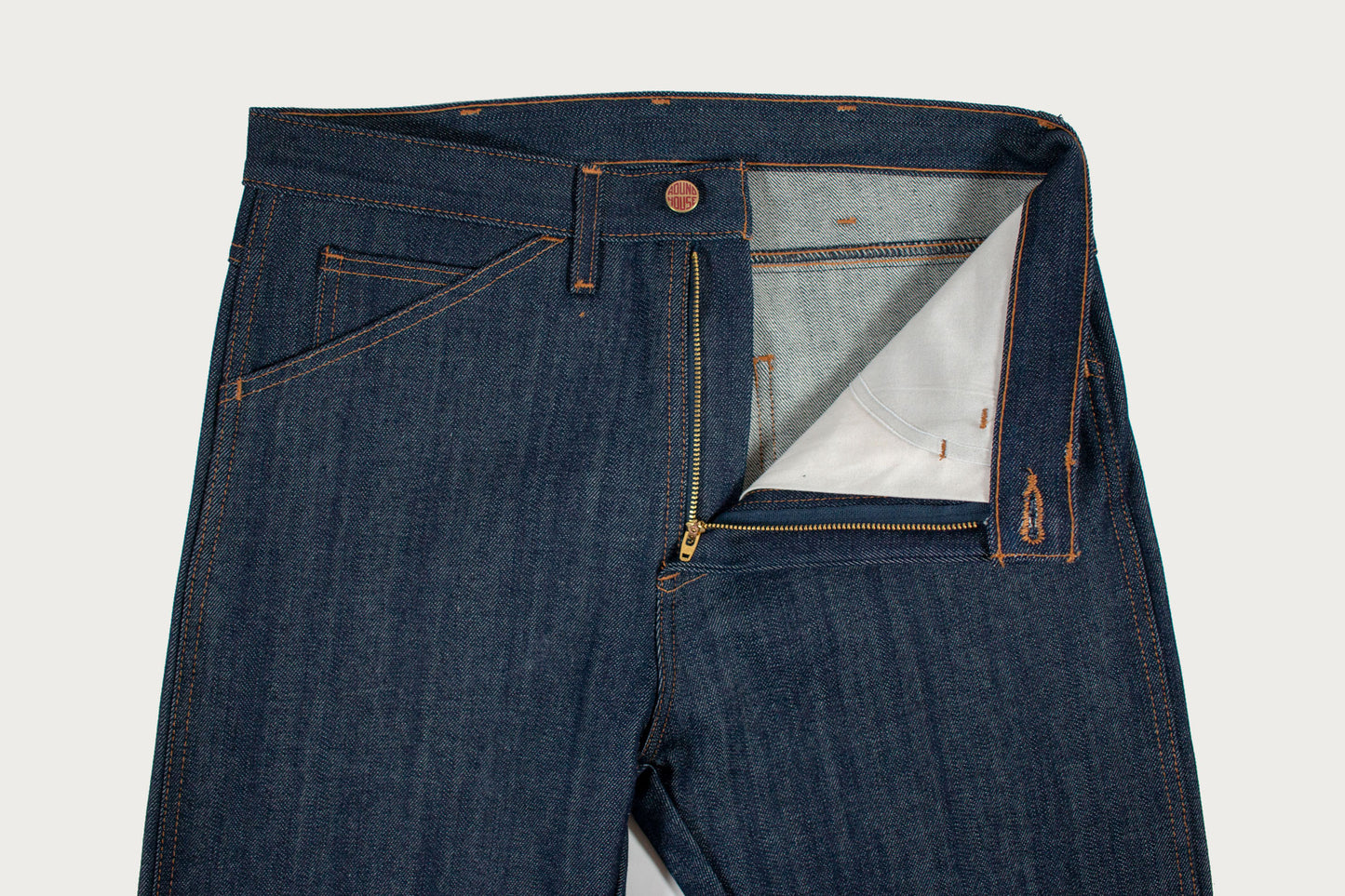 Round House Lot 182 Slim Straight Fit Raw Denim Jeans - Indigo