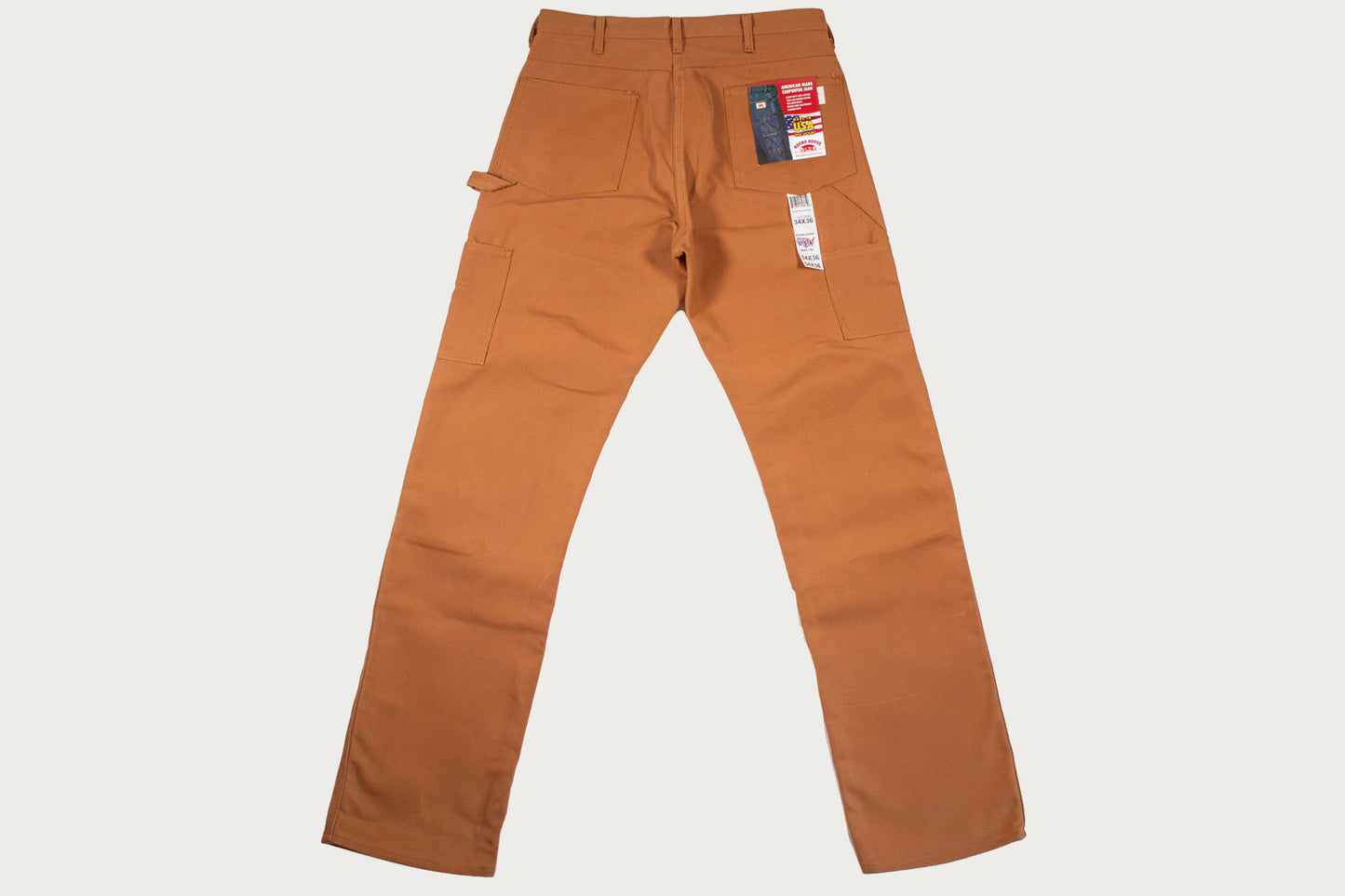 Round House Lot 2202 Double-Knee Duck Canvas Carpenter Pants - Brown