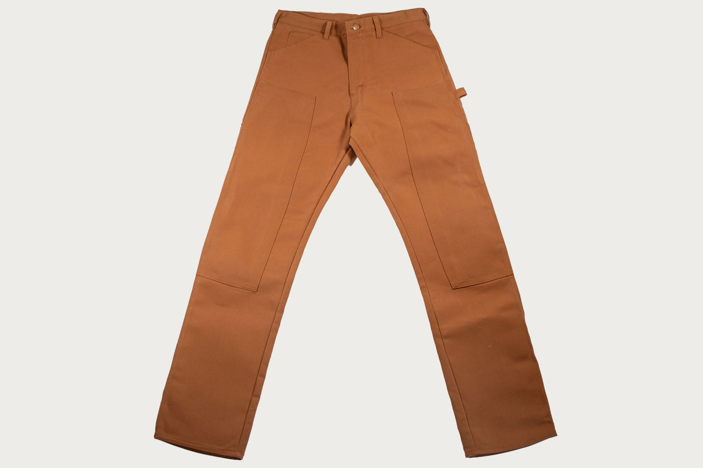 Round House Lot 2202 Double-Knee Duck Canvas Carpenter Pants - Brown