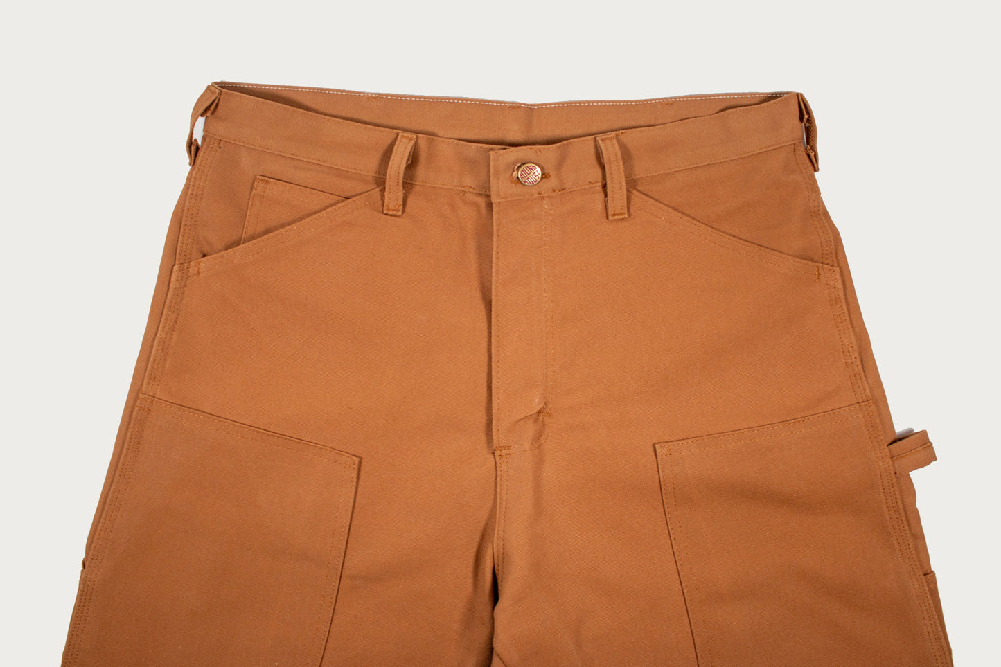 Round House Lot 2202 Double-Knee Duck Canvas Carpenter Pants - Brown